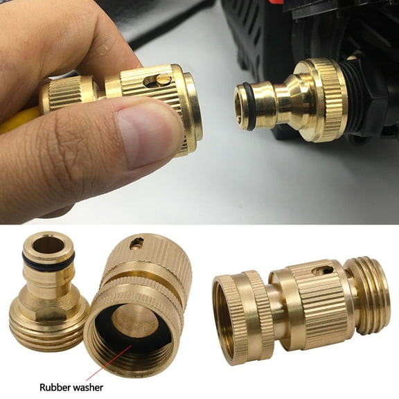 Waroomhouse Brass Garden Hose Adapter Male Female Quick Connector - Rustproof - Corrosion Resistant - Leak-proof Hose Fitting Connector