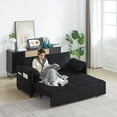 thumbnail image 3 of MAYEERTY 64.5 Inch Sleeper Sofa Bed 3 in 1 Adjustable Pullout Bed 2 Pillows Side Pockets Soft Corduroy Convertible Living Room Bedroom Apartment Office, 3 of 6