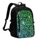thumbnail image 1 of Fotbe Green Disco Lights Mochila con Estampado y Puerto USB para Hombre y Mujer, Mochila Antirrobo, Mochila de Viaje, Mochila Escolar, Mochila Universitaria, 1 of 7
