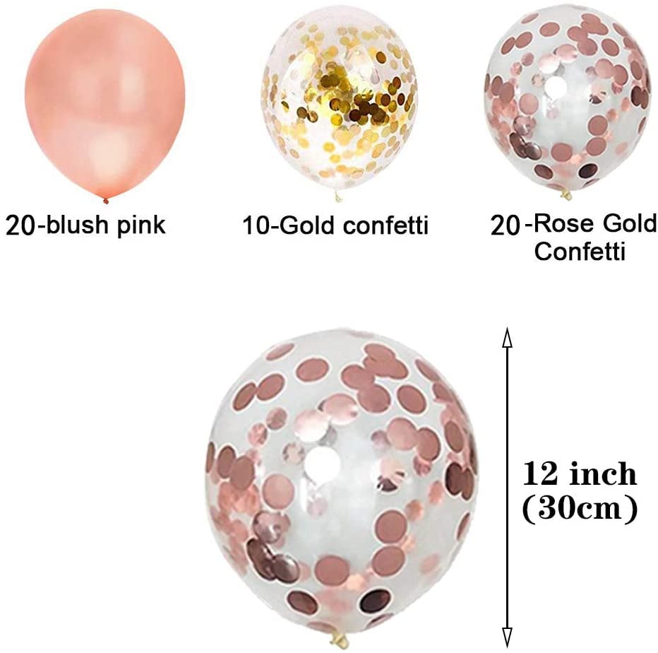 50 Pcs Rose Gold Balloons Confetti Balloons Party Balloon For Birthday Wedding Decorations 50pcs A Walmart Com