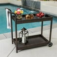 thumbnail image 2 of Noble House Savona Outdoor Wicker Bar Cart, 2 of 2
