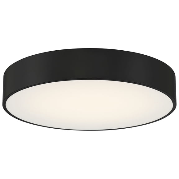 Como 1 - Light Black LED Acrylic & Steel Flush Mount Light