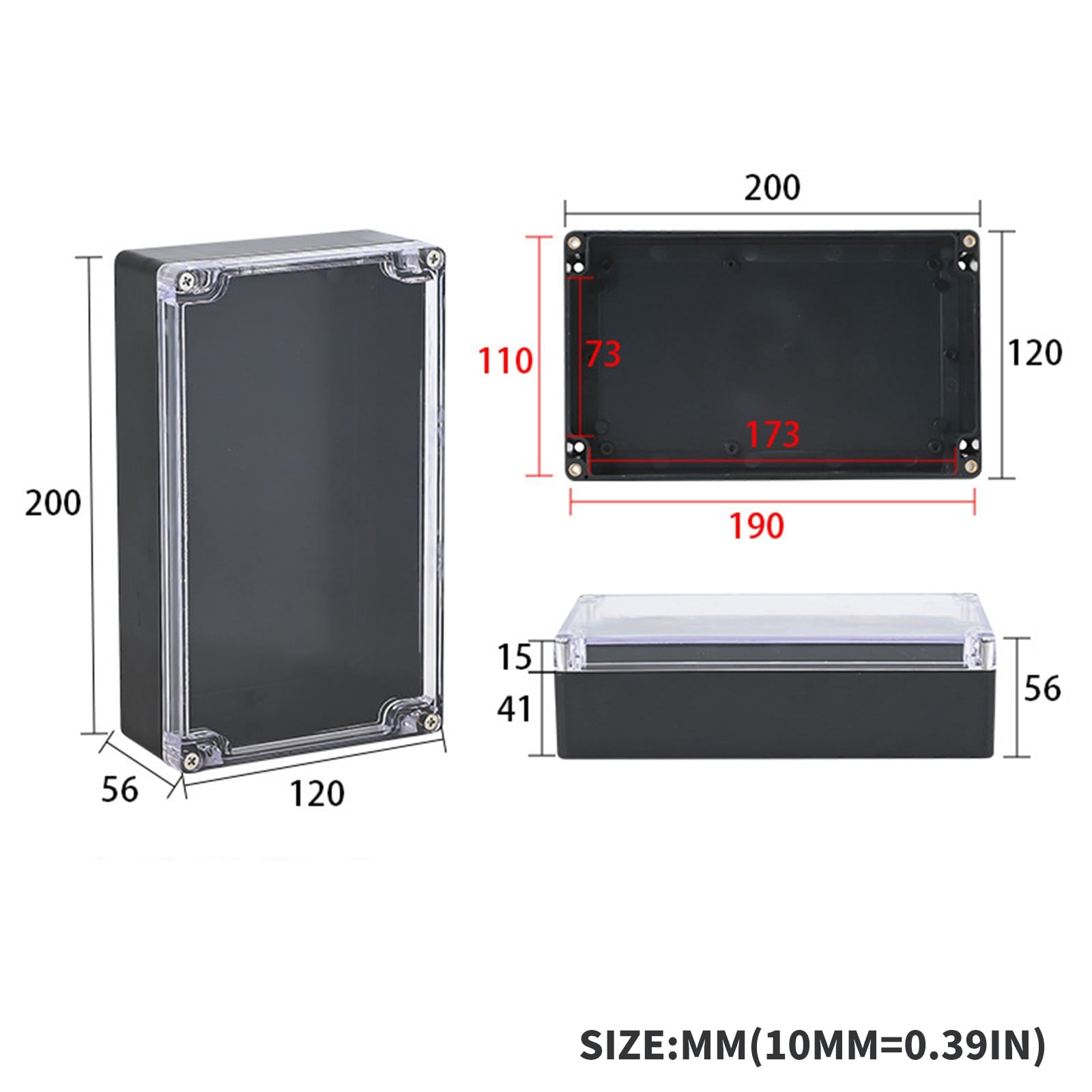 Dustproof Electrical Project Box Waterproof Electrical Enclosure Outdoor Waterproof Junction Box for Monitoring Systems