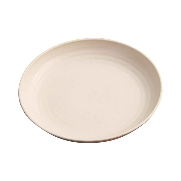 EARKITY Wheat Straw Plates, Unbreakable Deep Dinner Plates, Dishwasher Safe Kitchen Plates, Microwave Safe Plate, BPA-Free Cereal Plates, Plastic Round Plates Reusable for Kids Toddlers Adults