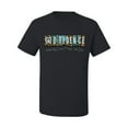 thumbnail image 2 of Wild Bobby Godfidence- Knowing I Can't But He Can Blue and Brown Cheetah Print Inspirational/Christian Men Tee, Black, 4X-Large, 2 of 6