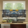 thumbnail image 4 of Yayeee Kitchen Curtains Tier Set of 2 Light Filtering 57"x24" Over Sink Window Panels, Swirling Starry Sky, 4 of 7