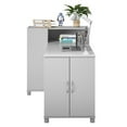 thumbnail image 5 of Pemberly Row Transitional Wood Hobby and Craft Desk with Storage Cabinet in Gray, 5 of 12