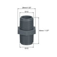 thumbnail image 3 of Conector de ajuste de tubo hexagonal de plástico G1/2 macho Uxcell negro 10 unidades, 3 of 3