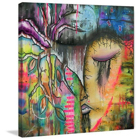 "Buddhist" Painting Print on Wrapped Canvas