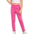 thumbnail image 3 of Toddler Girls Leggings 3 Pack Casual Soft Cotton High Waist Stretch Kids Dance Pants Multicolor 3 T, 3 of 8