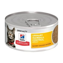 Hill's Science Diet Urinary & Hairball Control Savory Chicken Wet Cat Food, 5.5oz Can 24pk