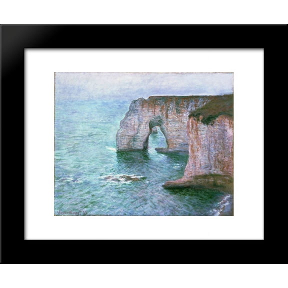 The Manneport Seen from the East 20x24 Framed Art Print by Monet, Claude