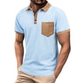 thumbnail image 1 of Men's Summer Color-Matching Pocket Sports Shirt - Comfortable and Stylish, 1 of 7