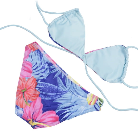 Women Beach Bandage Push up Bikini set Floral Print Swimwear Swimsuit Biquini