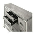 thumbnail image 3 of Beaded Wooden Frame Dresser with 10 Drawers Gray and Silver, 3 of 4