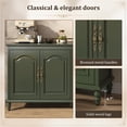thumbnail image 2 of ANPOO 65" Mid Century Modern Sideboards Buffets Cabinet with 4 Door Storage, 34" Tall Media Console Table with Adjustable Shelves and Brass Carved Handles for Entryway, Dining Room, Living Room, 2 of 10