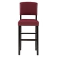 thumbnail image 5 of Linon Metairie 30" Indoor Wood Bar Stool, Espresso/Dark Red Faux Leather, 5 of 11