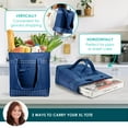 thumbnail image 2 of Rachael Ray Jumbo Chillout, Soft Sided Cooler Bag, Insulated Thermal Tote, Navy Gingham., 2 of 6