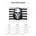 thumbnail image 5 of Disketp Watercolor Skull Flannel Blankets - Thick and Warm Blanket for Winter, Soft Fuzzy Plush King Blanket for All Seasons-40"x30", 5 of 6
