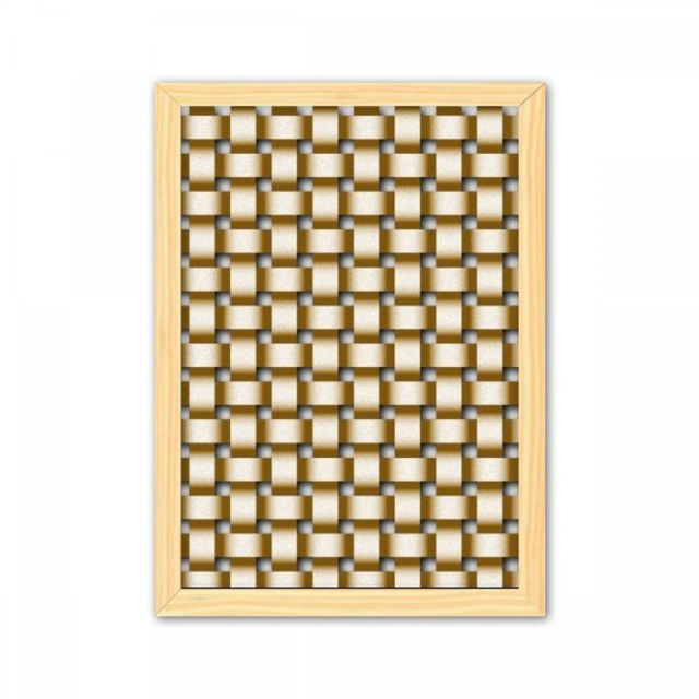Cuadro de Madera Decorativa Unbranded con Tejido de Tela de Lino Marron A4