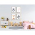 thumbnail image 2 of Awkward Styles Wild Baby Animals Portrait Set of 4 Woodland Nursery Art Kids Playroom Posters Baby Girl Boy Bedroom Decor Ideas Pink Flamingo No Frame, 2 of 3
