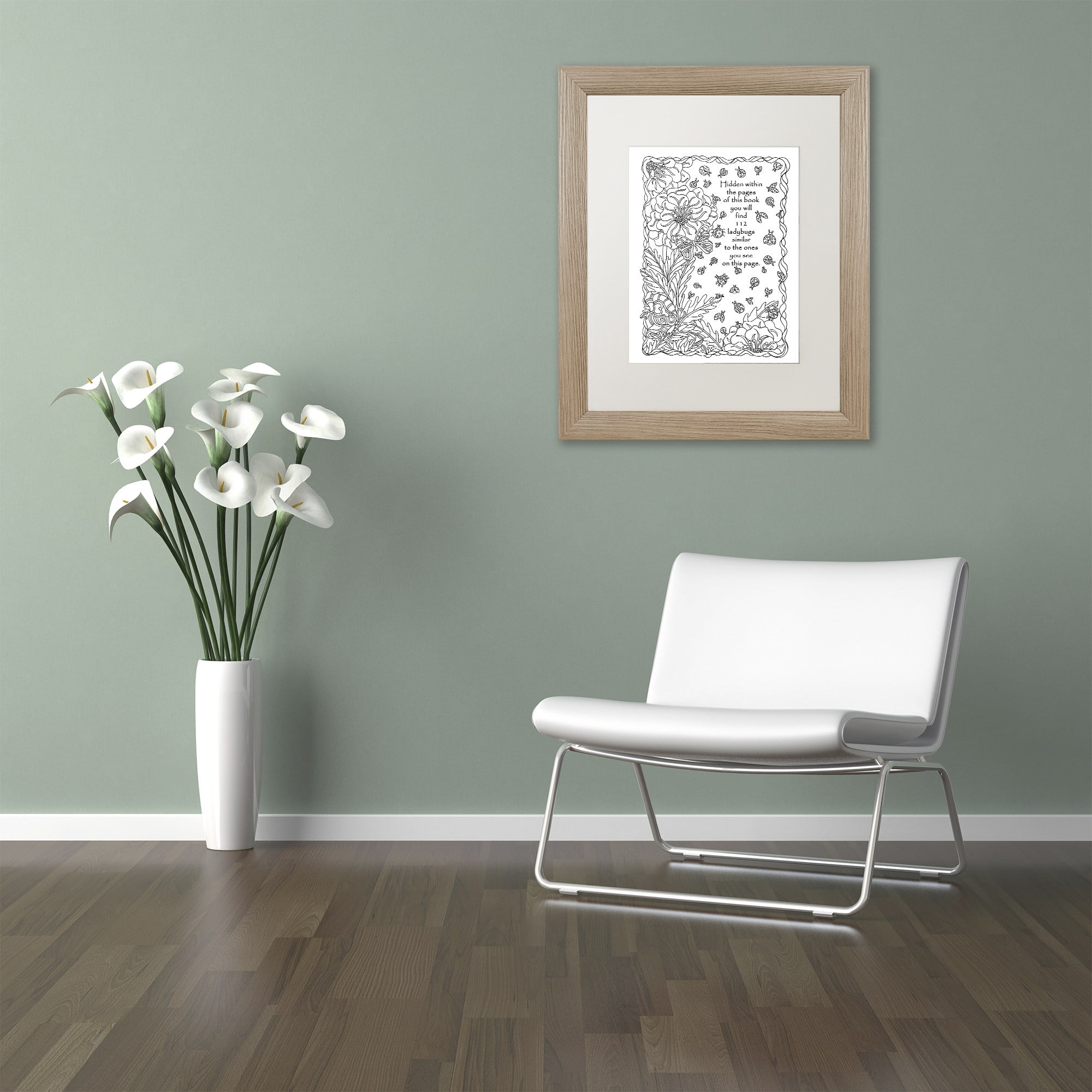 Trademark Fine Art "Key Telling How Many To Find" Canvas Art by Kathy G. Ahrens, White Matte, Birch Frame