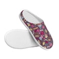 thumbnail image 3 of Haiem Doodles Wedding Print Women's Fuzzy Memory Foam House Slipper Cozy Home Footwear Non-slip Winter Slippers-44/45, 3 of 7