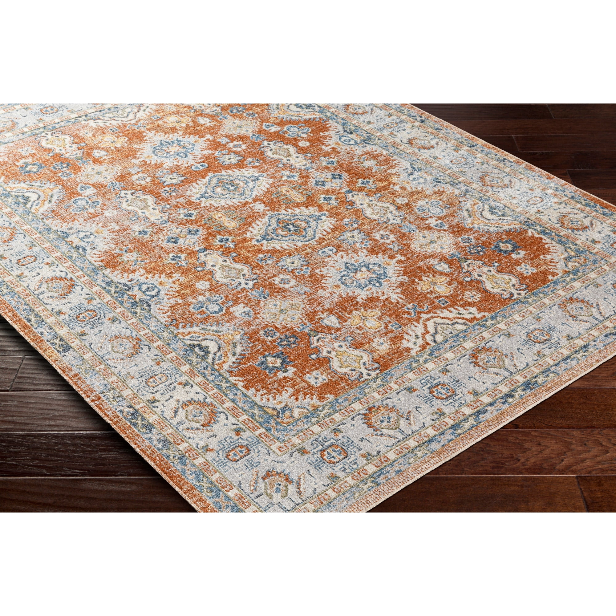 Artistic Weavers  Charcoal/Rust 2' x 4'  Machine Washable Rectangle Area Rug