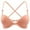 Brown, variant on biudgviw Front Closure Bras for Women No Underwire Bralettes Soft Wireless Back Cross Adjustable Strap Everyday Bras