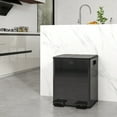 thumbnail image 2 of HOMCOM Dual Trash Can, 2 x 20 Liter Garbage Can with Soft Close Lid, Black, 2 of 10