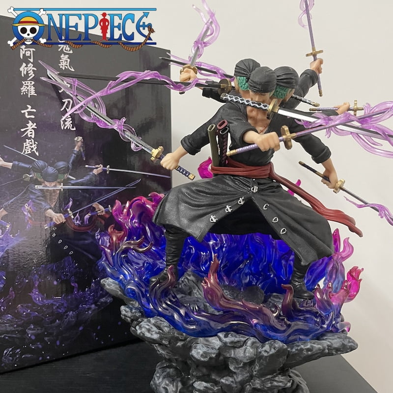 FIGURINE ARTICULÉE PVC One Piece Roronoa Zoro Asura 9,4' modèle statue