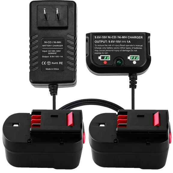 2Pack HPB14 Replacement for Black and Decker 14.4 Volt Battery   Charger Firestorm FSB14 FS140BX A1714