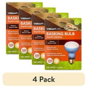 (4 pack) Vibrant Life Basking Bulb for Reptiles, 100 Watts, Terrarium Habitat Lighting