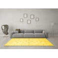 thumbnail image 3 of Ahgly Company Machine Washable Indoor Square Persian Yellow Traditional Area Rugs, 5' Square, 3 of 4