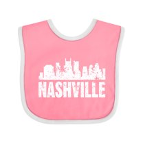 Inktastic Nashville Skyline Grunge Boys or Girls Baby Bib