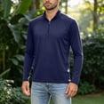 thumbnail image 2 of ZIXKCGDSE Men's Long Sleeve Athletic Shirts 1/4 Pullover Zip Long Sleeve Lightweight Tops Size 2XL, 2 of 4