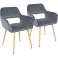 thumbnail image 1 of Dining Chairs Dining Room Chair Kitchen Chair of 2 Dining Metal Side Chairs Arm Side Chairs Set of 2 Metal Legs for Home Kitchen Bedroom Living Room, Grey, 1 of 7
