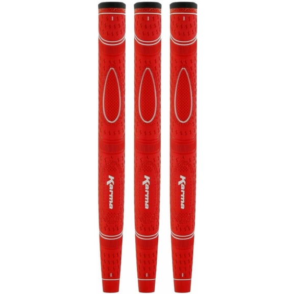 3 Pack Karma Red Dual Touch Midsize Putter Grip