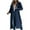 Navy, variant on Scyoekwg Womens Coats Double Breasted Long Trench Coat Outwear Long Sleeve Solid Color Casual Winter Warm Jackets Loose Outerwear (Brown,XL)