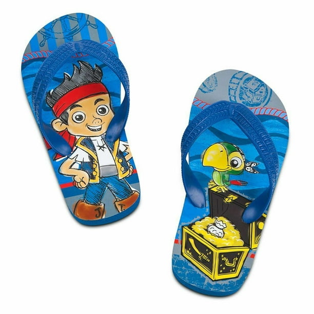 Disney Store Jake And The Never Land Pirates Boy Flip Flops Shoes Size ...