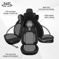 thumbnail image 2 of Seat Covers Full Set Fit For Chevrolet Equinox 2007-2025 Breathable and Waterproof Car Seat Covers 5 Seats Leather Gray Front and Rear Seat Covers（Black&Grey）, 2 of 7