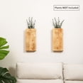 thumbnail image 3 of Wood Wall Planter Set of 2, Wood Wall Pocket for Greenery and Dried Flowers, Indoor Wood Hanging Vase Modern Farmhouse Wall Decor for Living Room Bedroom Office Eucalyptus Stems Decorations, 3 of 7