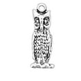 thumbnail image 1 of Sterling Silver 24" Unisex 1.5mm Box Chain 3D Large Owl Facing Forward Pendant Necklace, 1 of 2
