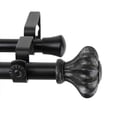 thumbnail image 2 of InStyleDesign  Amor Adjustable Black Double Curtain Rod Set 120 to 170 inch, 2 of 2