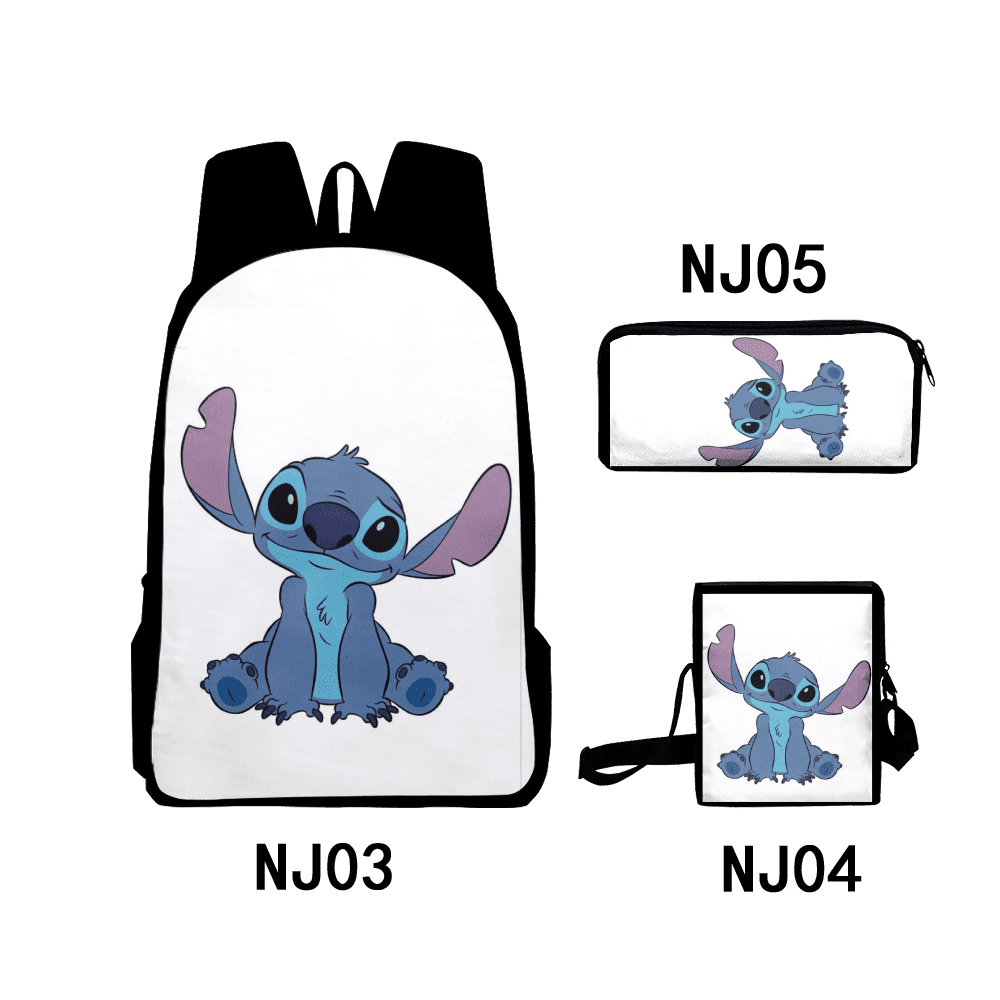 3Pcs Stitch Backpack With Pencil Case Large Capacity Travel Bag For