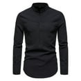 thumbnail image 2 of Nueva camisa de negocios ligera con botón de solapa informal de color sólido de manga larga Pompotops oipoqjl27027, 2 of 6