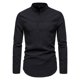 thumbnail image 2 of Nueva camisa de negocios ligera con botón de solapa informal de color sólido de manga larga Pompotops oipoqjl27027, 2 of 6