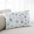 thumbnail image 2 of Nautical Starfish Seashells Coral Conch King Size Pillow Cover, Pillowcase Protectors with Zipper, Breathable Decorative Throw Pillow Case Cover, Pillow Shams for Couch Sofa 20x36Inch, 2 of 7