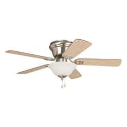 Wyman 42 In Hugger Mount Ceiling Fan With Bowl Light Brushed