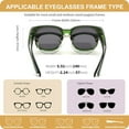 thumbnail image 5 of FEISEDY Sunglasses Fit Over Glasses Oversized Polarized Shiny for Women Sunglasses UV400 B0269, 5 of 15
